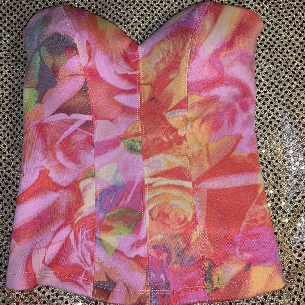 Guess Bustier Floral Top NWOT!